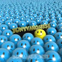 tonyvarghese in Special Smileys style - 3D name wallpaper