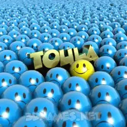 toula in Special Smileys style - 3D name wallpaper