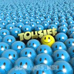 tousiff in Special Smileys style - 3D name wallpaper