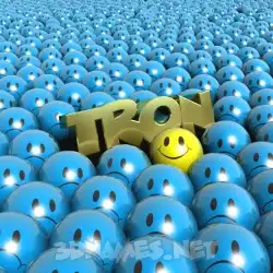 tron in Special Smileys style - 3D name wallpaper