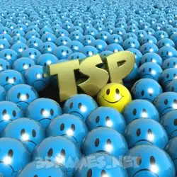 tsp in Special Smileys style - 3D name wallpaper