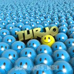 turjo in Special Smileys style - 3D name wallpaper