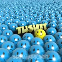 tushit in Special Smileys style - 3D name wallpaper