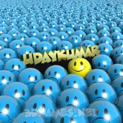 udaykumar in Special Smileys style - 3D name wallpaper