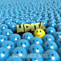 udita in Special Smileys style - 3D name wallpaper