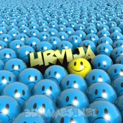 urvija in Special Smileys style - 3D name wallpaper