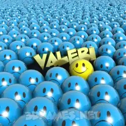 valeri in Special Smileys style - 3D name wallpaper