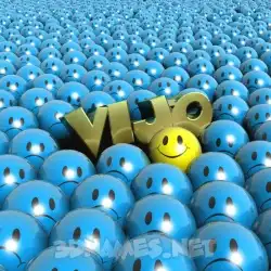 vijo in Special Smileys style - 3D name wallpaper