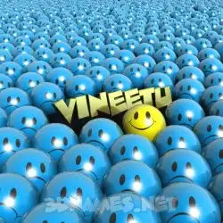 vineetu in Special Smileys style - 3D name wallpaper