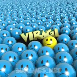 viragi in Special Smileys style - 3D name wallpaper