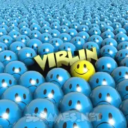 virlin in Special Smileys style - 3D name wallpaper