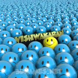 vishwakaran in Special Smileys style - 3D name wallpaper