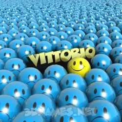 vittorio in Special Smileys style - 3D name wallpaper