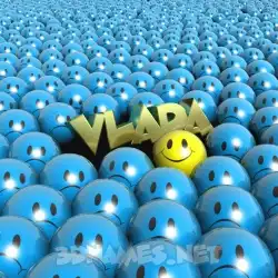 vlada in Special Smileys style - 3D name wallpaper