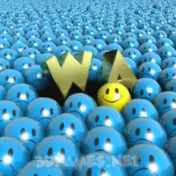 w a in Special Smileys style - 3D name wallpaper