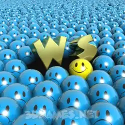 w s in Special Smileys style - 3D name wallpaper