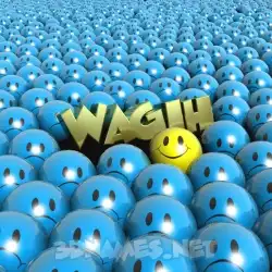 wagih in Special Smileys style - 3D name wallpaper