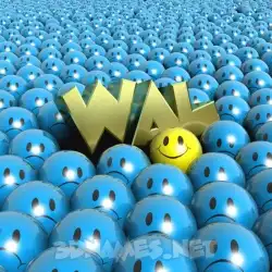 wal in Special Smileys style - 3D name wallpaper