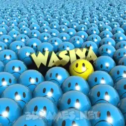 wasiya in Special Smileys style - 3D name wallpaper