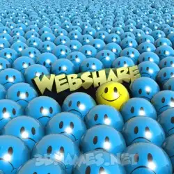webshare in Special Smileys style - 3D name wallpaper