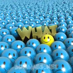 what in Special Smileys style - 3D name wallpaper