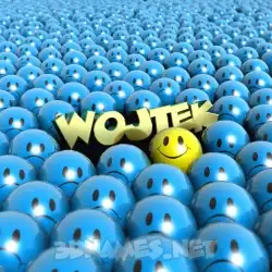 wojtek in Special Smileys style - 3D name wallpaper