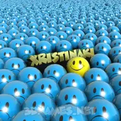 xristinaki in Special Smileys style - 3D name wallpaper