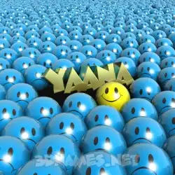 yaana in Special Smileys style - 3D name wallpaper