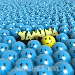 yamina in Special Smileys style - 3D name wallpaper