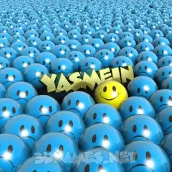 yasmein in Special Smileys style - 3D name wallpaper