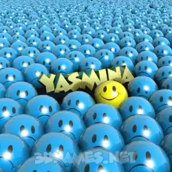 yasmina in Special Smileys style - 3D name wallpaper