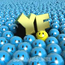 yf in Special Smileys style - 3D name wallpaper