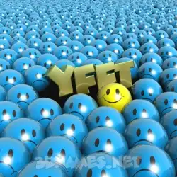 yfft in Special Smileys style - 3D name wallpaper