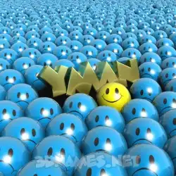 yman in Special Smileys style - 3D name wallpaper