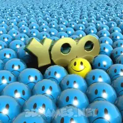 yoo in Special Smileys style - 3D name wallpaper