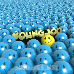 youngjoo in Special Smileys style - 3D name wallpaper