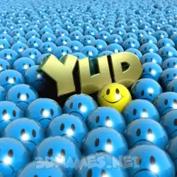 yud in Special Smileys style - 3D name wallpaper