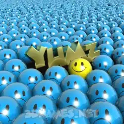 yumz in Special Smileys style - 3D name wallpaper