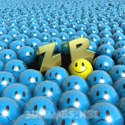 z r in Special Smileys style - 3D name wallpaper