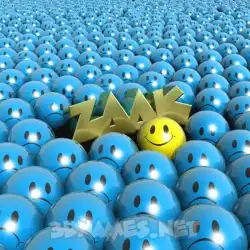 zaak in Special Smileys style - 3D name wallpaper