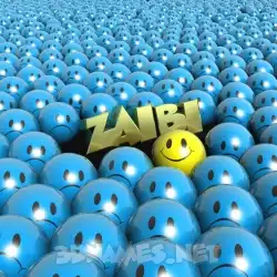 zaibi in Special Smileys style - 3D name wallpaper
