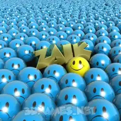 zaik in Special Smileys style - 3D name wallpaper
