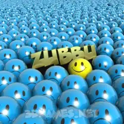 zubbu in Special Smileys style - 3D name wallpaper