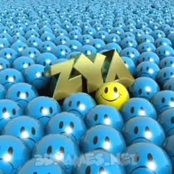 zya in Special Smileys style - 3D name wallpaper
