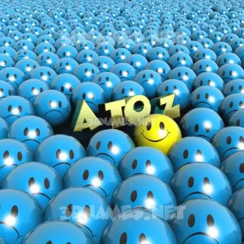 a to z in Special Smileys style - 3D name wallpaper
