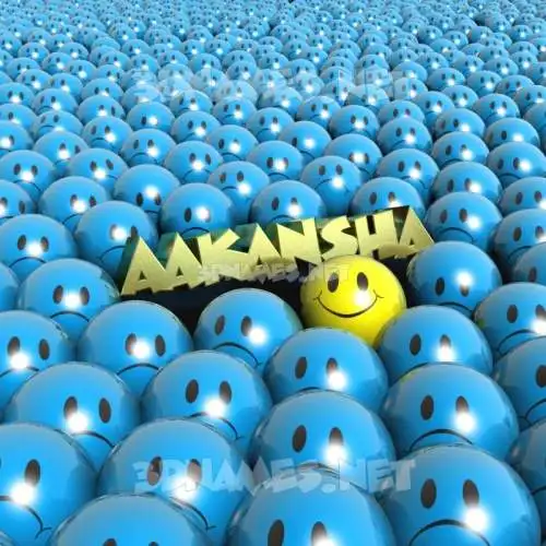 aakansha in Special Smileys style - 3D name wallpaper