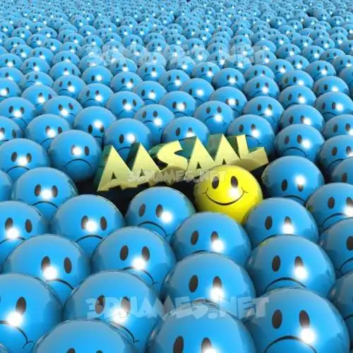 aasaal in Special Smileys style - 3D name wallpaper