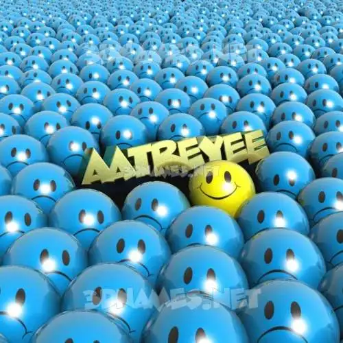 aatreyee in Special Smileys style - 3D name wallpaper