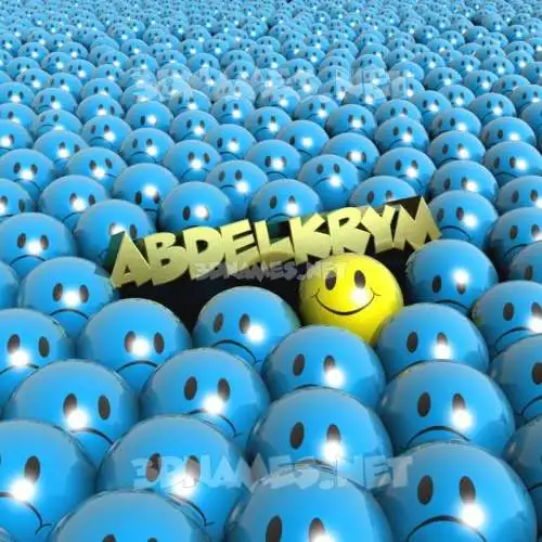 abdelkrym in Special Smileys style - 3D name wallpaper
