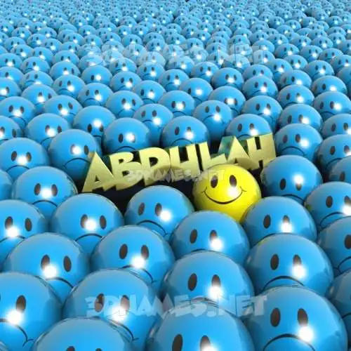 abdulah in Special Smileys style - 3D name wallpaper